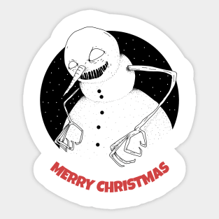 Merry Christmas Evil Snowman Sticker